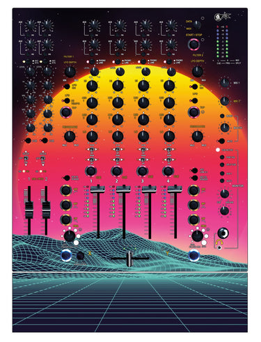 Allen and Heath XONE 92 Skin Synthwave Horizon